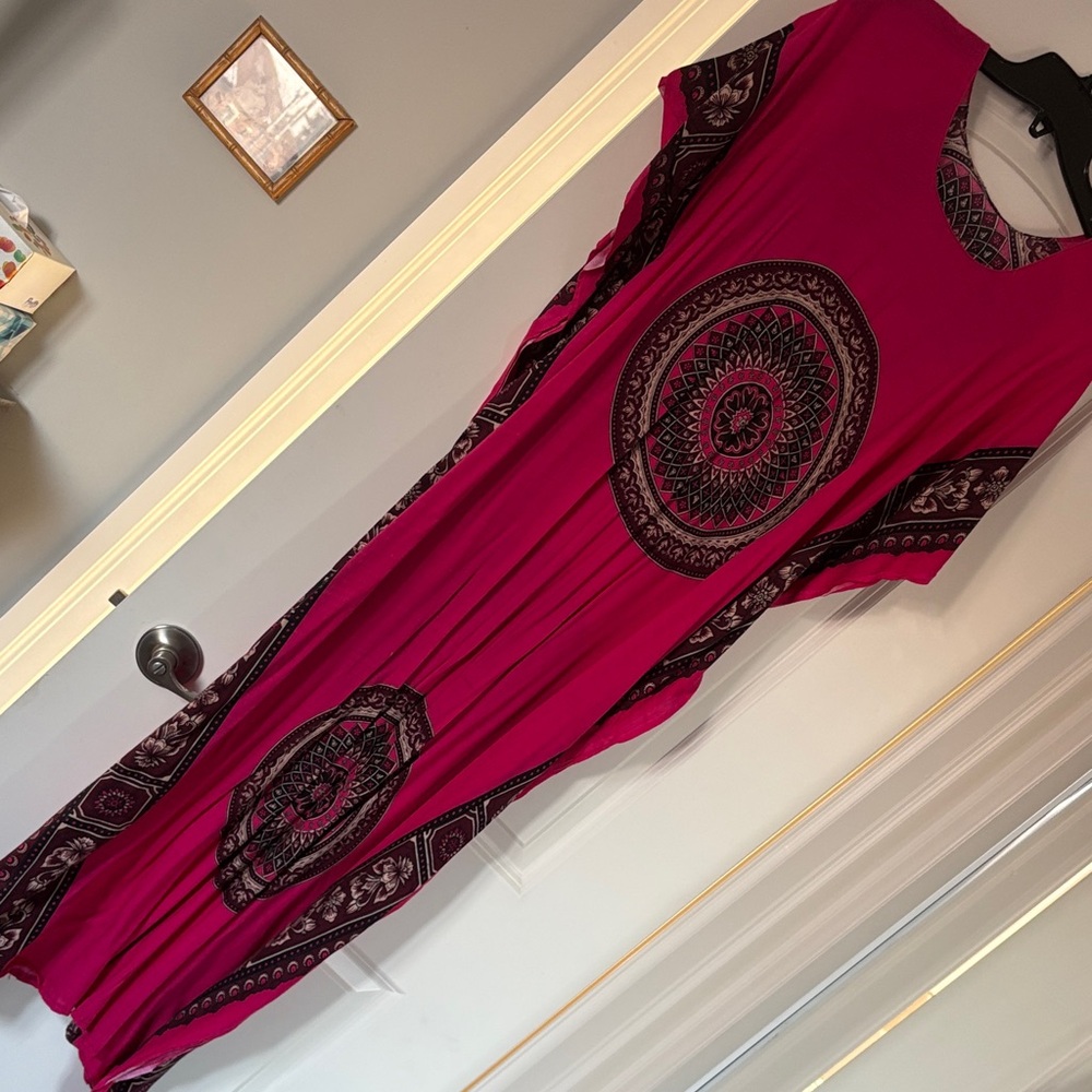 Elegant Pink Patterned Dress
